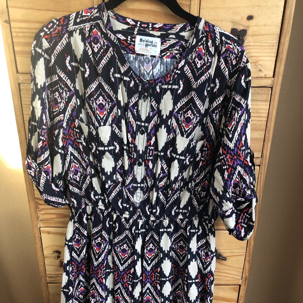 Anthropologie Holding Horses Ikat Dress// Small